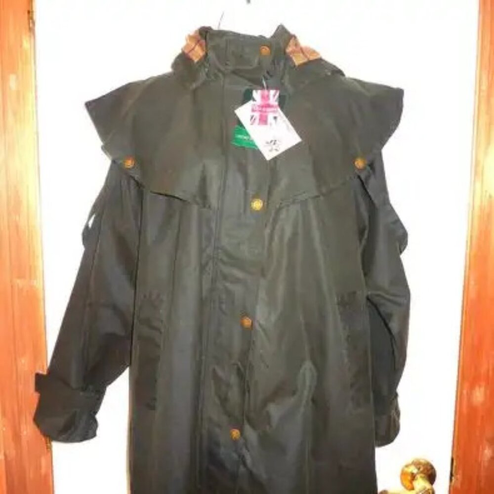 Women's Oxford Blue Classics Wax Cotton Coat - Made in England - Picture 2 of 8